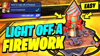 How to EASILY Light Off a Firework  Fortnite Winterfest Quest [upl. by Eetsirhc]