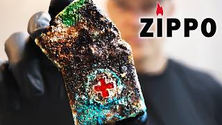 Zippo Lighter Restoration Vietnam War MEDIC Repair  Ba Ria 7273 [upl. by Alyahs]