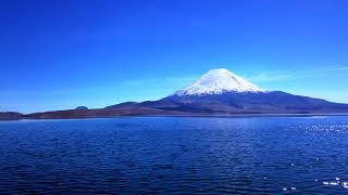 Lago Chungará y Volcán Parinacota 4K [upl. by Adabel252]