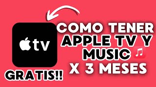 APPLE TV Y MUSIC GRATIS en 2024 POR 3 MESES [upl. by Nuajed]