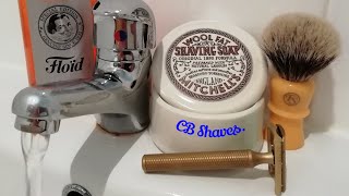 Christopher Bradley Karve Razor  Mitchells Wool Fat Shaving Soap [upl. by Kessler]