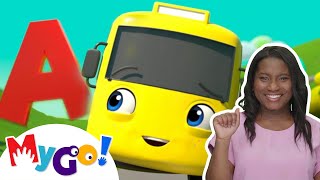 ABC Song  MyGo Sign Language For Kids  Lellobee Kids Songs [upl. by Ydissahc]