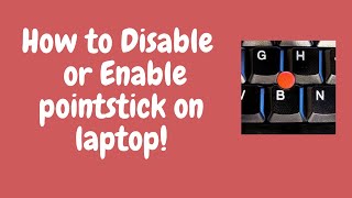 How to Disable or Enable Pointstick on Laptop  Window 10  Easy and Simple  smartabout [upl. by Jacobo]