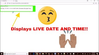 How to display LIVE DATE and TIME in Html [upl. by Simeon]