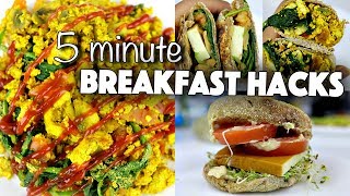 EASY VEGAN BREAKFAST RECIPES FOR COLLEGE STUDENTS SAVOURY  dormfriendly [upl. by Rubinstein]