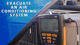 How to Evacuate an Air Conditioning System Fast and Deep Vacuum [upl. by Enalahs]