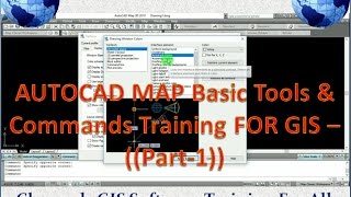 AUTO CAD MAP Basic Tools amp Commands Training FOR GIS Part1Gis Software Training [upl. by Ticknor]