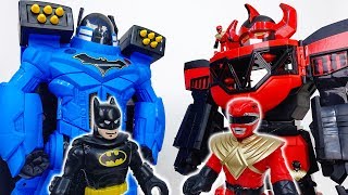 Giant Batbot Xtreme VS Power Rangers Megazord ToyMartTV [upl. by Takakura580]