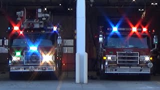 Skokie IL Fire Dept Truck 18 amp Squad 18 Responding [upl. by Anni]