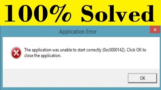 How To Fix The Application Was Unable To Start Correctly 0xc0000142 Error In windows 7810 [upl. by Lundin]