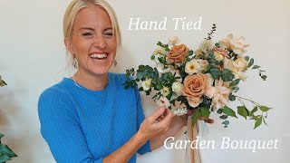 How to Make a Wedding Bouquet Garden Style [upl. by Nyliram]