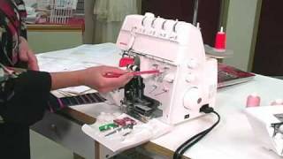 How to thread your serger  overlocker  BERNINA 1300 MDC  1150 MDA tutorial part 1 [upl. by Newg]