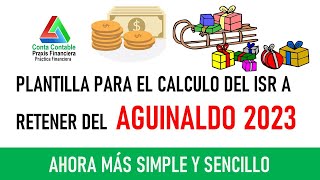 MACRO PARA EL CALCULO DEL ISR PARA EL AGUINALDO DEL EJERCICIO 2023 [upl. by Leunamesoj792]