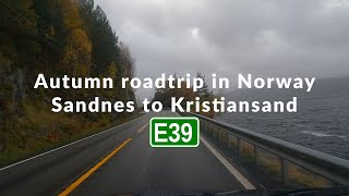 Scenic Drive from SandnesStavanger to Kristiansand on E39  Hyperlapse [upl. by Laurentium81]