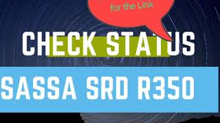 How to Check SASSA srd R350 Status Check Status [upl. by Engedus]