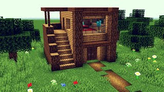 ✔ Como hacer una CASA SURVIVAL PERFECTA en Minecraft Rapido y Facil [upl. by Gotthelf]