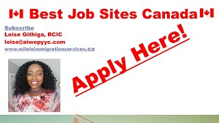 5 Main Canadian JOB Application Sites and Links  Apply Canadian Jobs here [upl. by Sessylu]