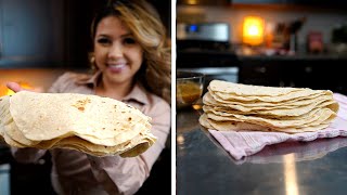 THE ONLY FLOUR TORTILLA RECIPE YOU WILL EVER NEED  Tortillas de Harina [upl. by Olenka180]