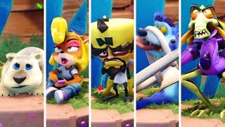 Crash Team Racing Nitro Fueled  All Bosses  Cutscenes [upl. by Eneleahs]