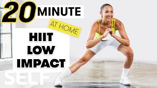 20Minute Low Impact Full Body HIIT Workout  Sweat with SELF [upl. by Yarg]