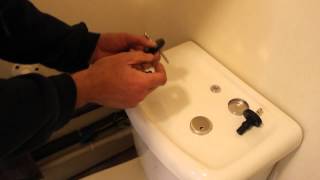 D Shape Toilet Seat How to attach top fittings [upl. by Felten679]