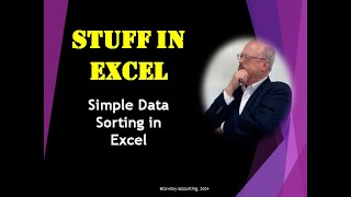 Simple Data Sorting in Excel [upl. by Eardnaed]