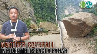 NH29 MASSIVE ROCKFALL AT PAGLA PAHAR OBSTRUCTS ENTIRE 2LANE ROAD NO CASUALTIES [upl. by Yruok]