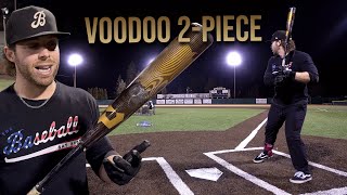 Hitting with the 2024 DeMarini Voodoo 2piece  BBCOR Baseball Bat Review [upl. by Maighdlin]