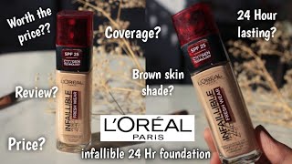 REVIEW Loreal Infallible Fresh Wear Foundation 120 Vanilla [upl. by Enomad59]