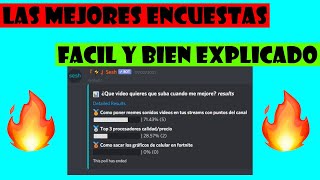 💥Como hacer LAS MEJORES ENCUESTAS en tu DISCORD🏆 [upl. by Ineslta]