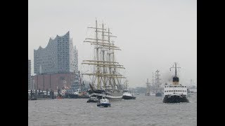 829 Hafengeburtstag Hamburg 2018  Kruzenshtern  Ex Padua  Крузенште́рн [upl. by Kaasi241]