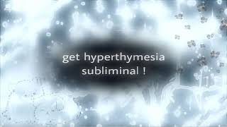 🖇 get hyperthymesia subliminal ug subliminal [upl. by Schnorr702]