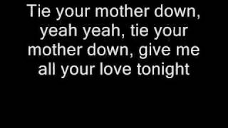 Queen  Tie Your Mother Down Lyrics [upl. by Analah]