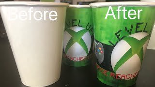 Paper Cup Wrap 9oz cup  Make it with Cricut  Tam’s Sweet Life [upl. by Asiuqram]