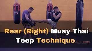 Right Rear Teep  Muay Thai Technique [upl. by Rutherfurd716]