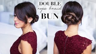 Double Rope Bun Hair Tutorial [upl. by Orme]