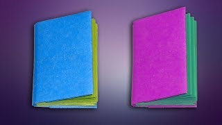 How to Make Easy Paper Book  DIY Mini Notebook  Origami Diary [upl. by Seana479]