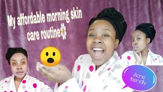 Affordable skin care routine ¦acne friendly🌼 South African YouTuber [upl. by Rockefeller]