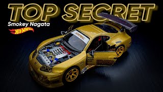 The marvelous Smokey Nagata Supra MK4 V12 Engine Top Secret Hot Wheels Custom [upl. by Arbua]