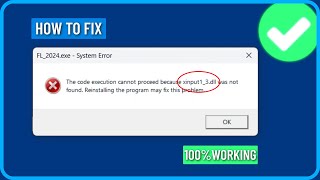 xinput13dll Was Not Found on Windows 111087  Fix xinput13dll Is Missing from Your Computer [upl. by Dlorah601]