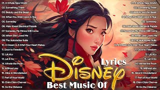 Greatest Disney Songs With Lyrics 👒 Disney Princess Songs 👒 The Most Romantic Disney Songs Playlist [upl. by Obidiah382]