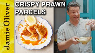 Crispy Prawn Parcels  Jamie Oliver Cooks the Mediterranean [upl. by Ikim]