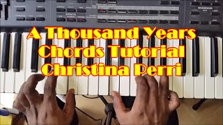 How To Play A Thousand Years  Easy Piano Chords Tutorial  Christina Perri [upl. by Sivrup]