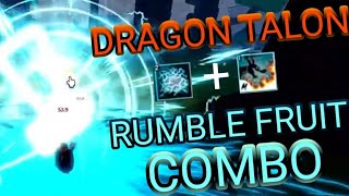 RUMBLE awakeDRAGON TALON combo blox fruits [upl. by Clarine]