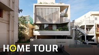 This 2400 sqft Luxury Home in Bengaluru Has A Unique Marble Facade Home Tour [upl. by Eddana]