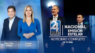 Noticiero de Ecuador Emisión Estelar 14112024 [upl. by Kcirddehs]