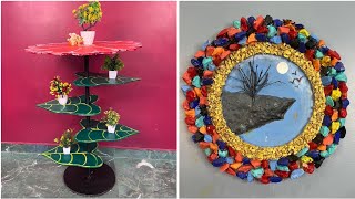 DIY Artistic Flower Stand and Wall Decor  Creative Home Decor Ideas [upl. by Aisile]