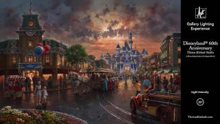 Disneyland ® 60th Anniversary by Thomas Kinkade Studios  Gallery Lighting Experience [upl. by Gerri751]