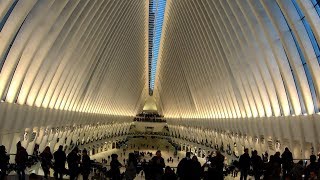 ⁴ᴷ⁶⁰ Walking Tour of World Trade Center Oculus and Brookfield Place NYC [upl. by Gee620]