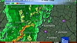 The Weather Channel  Severe Tstorm Warning amp Frankfort KY SD Local Forecast  442011 303pm [upl. by Samtsirhc]